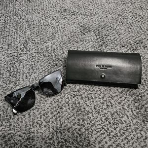 Rag & Bone Black and Silver Mirror Sunglasses